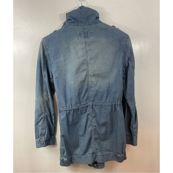 Michael Michael Kors Anorak Women’s Denim Utility Jacket 100% Cotton Size: XS - Picture 2 of 16